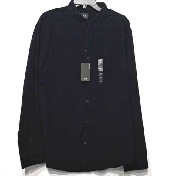 Armani Exchange Micro Check Corduroy Shirt